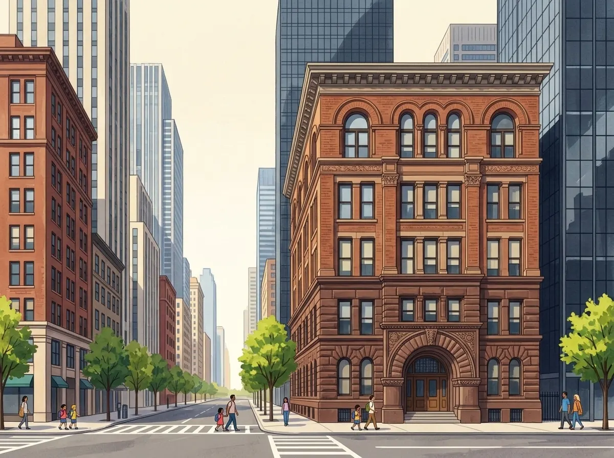 Illustration of Jacqueline Kennedy Onassis High School