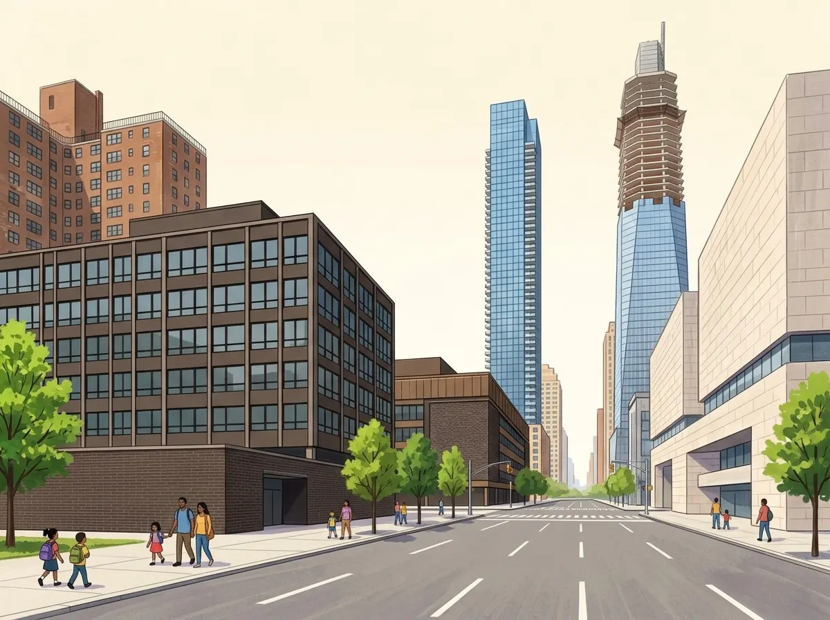 Ilustración de Manhattan / Hunter Science High School