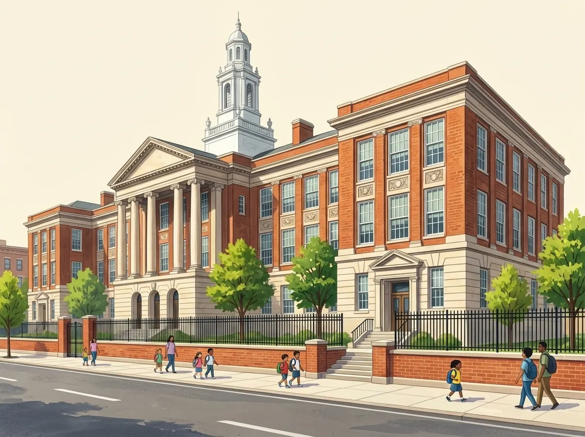 Illustration of Isaac Newton Middle School for Math & Science