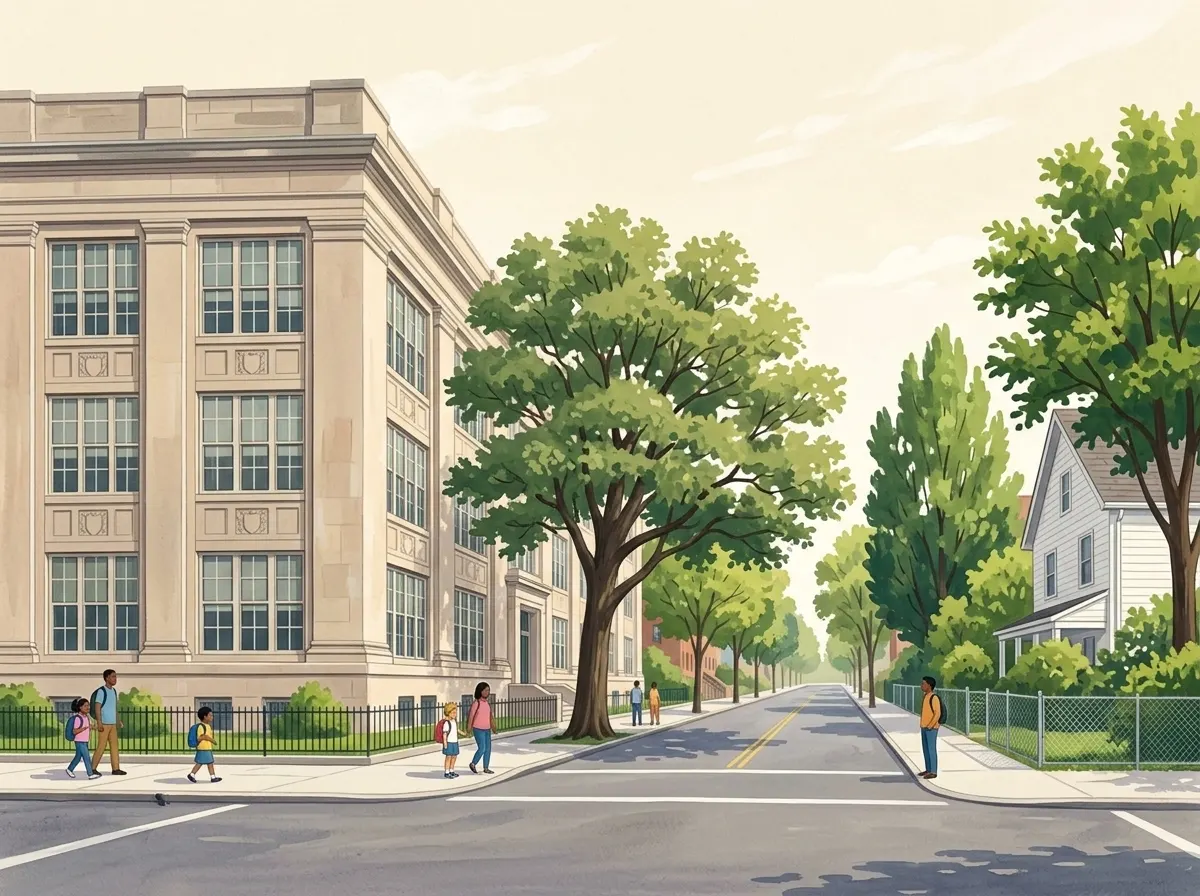 Ilustración de Benjamin Franklin High School for Finance & Information Technology