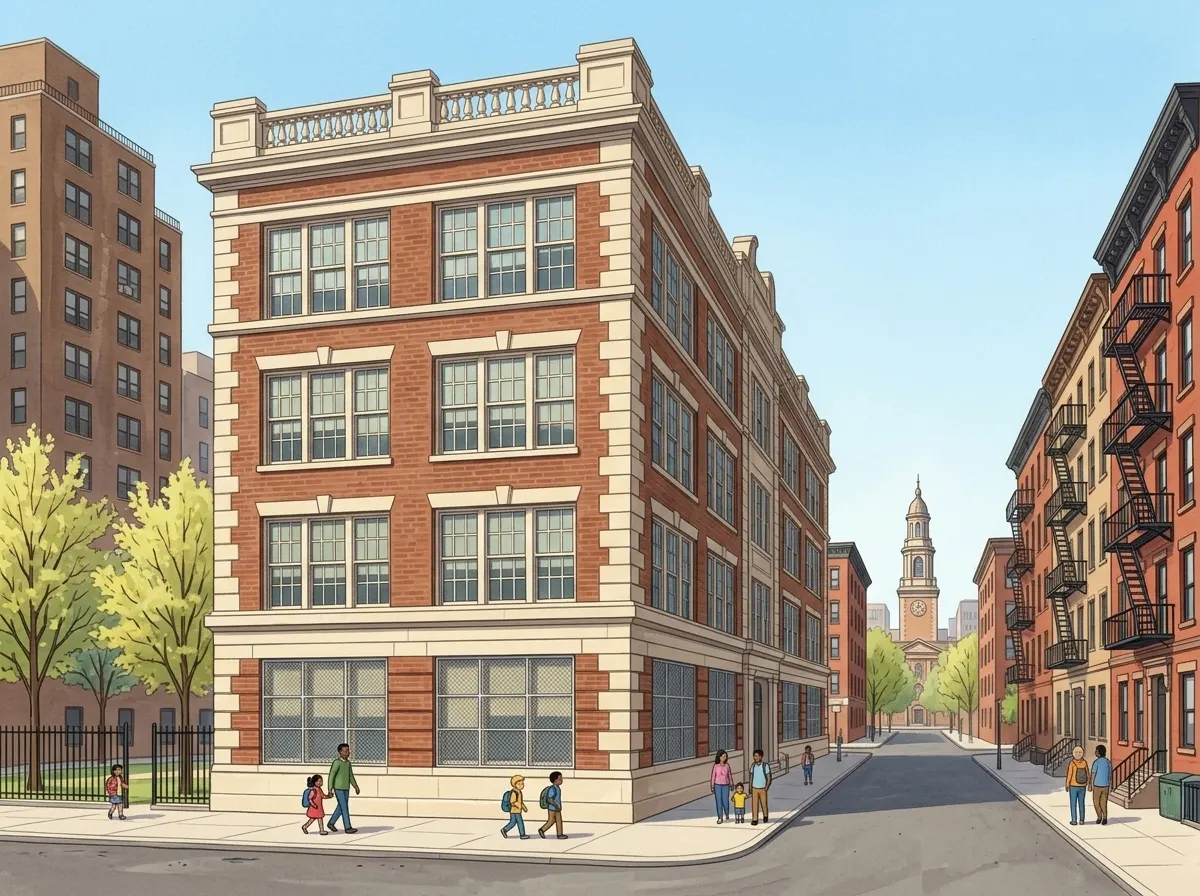 Ilustración de Neighborhood School