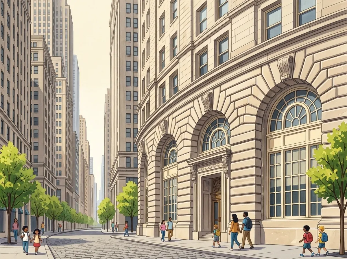 Illustration of Urban Assembly School of Business for Young Women, the