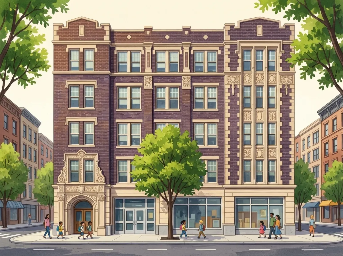 Illustration of Thurgood Marshall Academy for Learning and Social Change