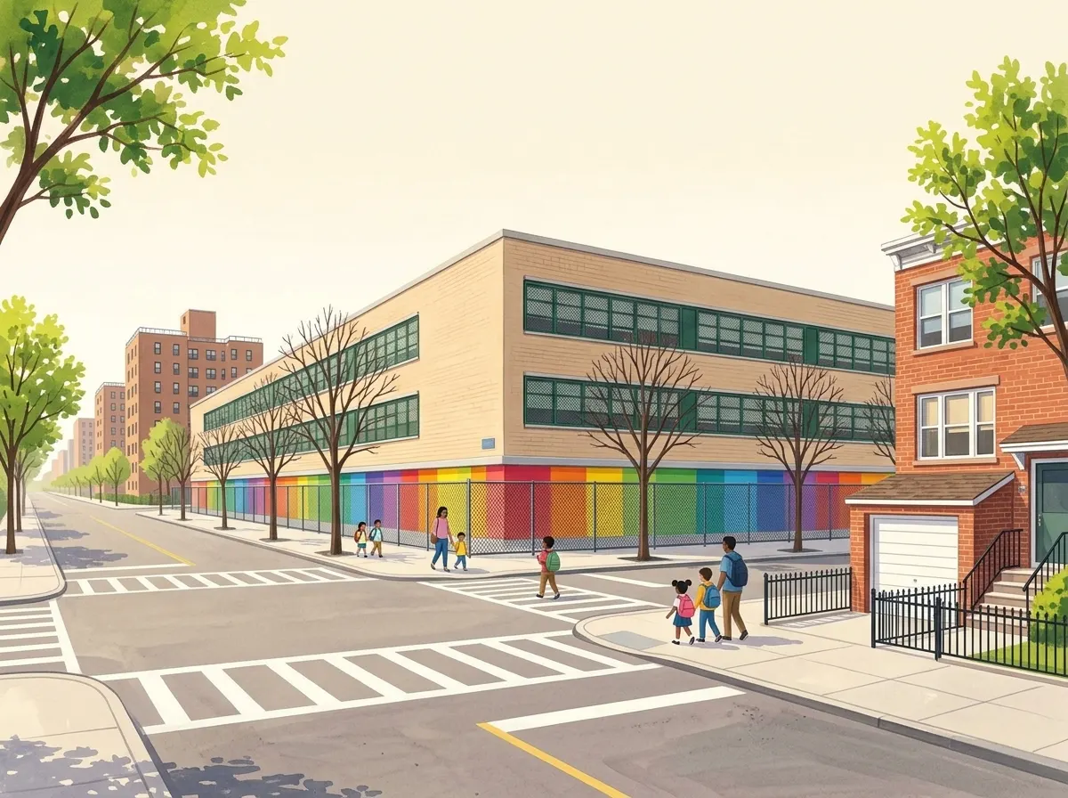 Illustration of The Marie Curie High School for Medicine, Nursing, and Health Professions