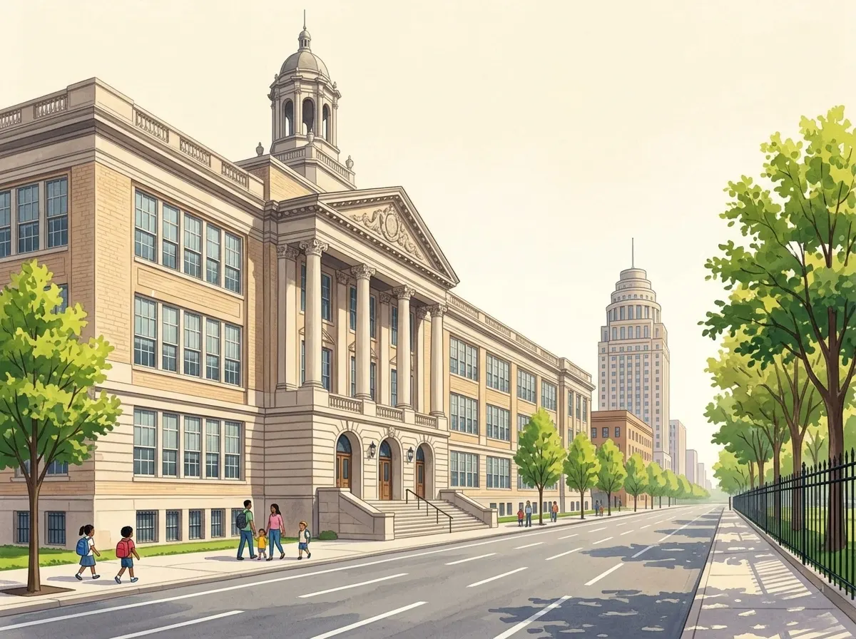 Illustration of Fordham High School for the Arts