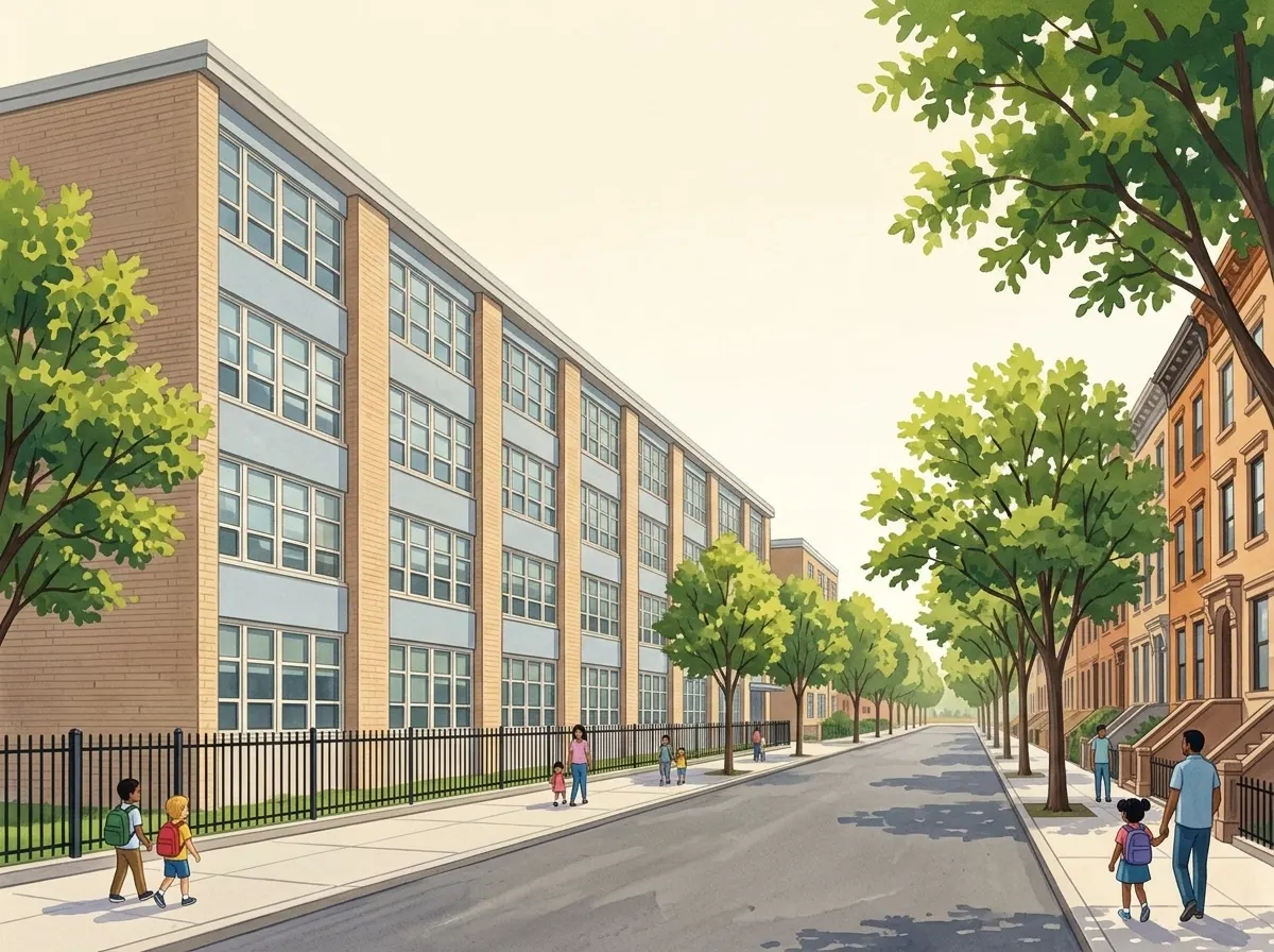 Illustration of Pelham Academy of Academics and Community Engagement