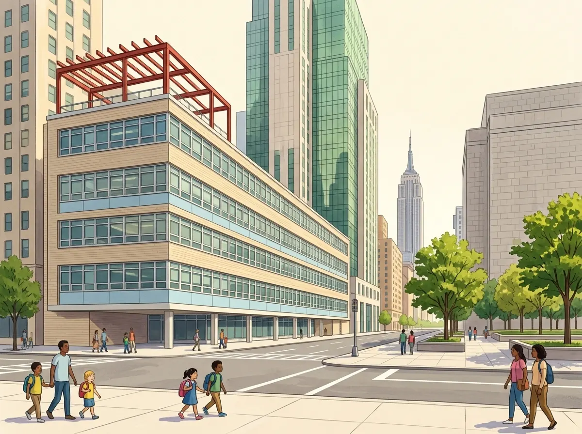 Illustration of Urban Assembly Institute of Math and Science for Young Women