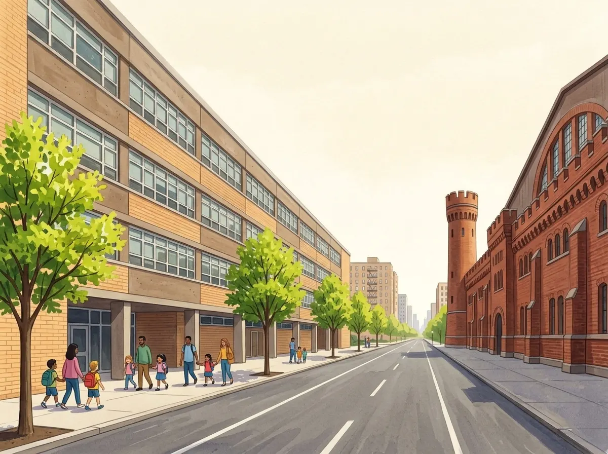 Ilustración de Juan Morel Campos Secondary School