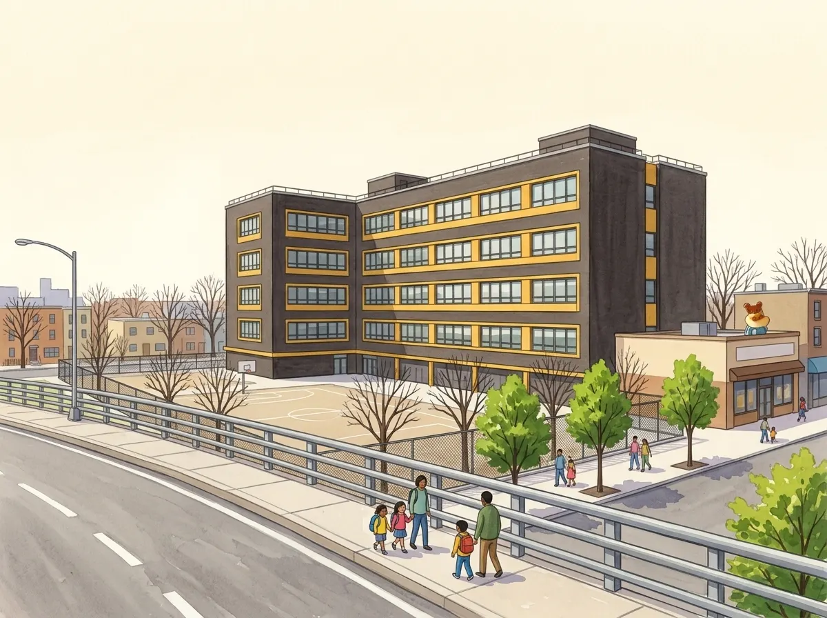 Illustration of Sunset Park High School