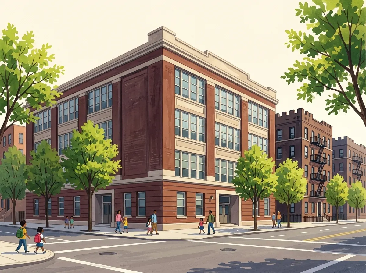 Illustration of P.S. 135 Sheldon A. Brookner