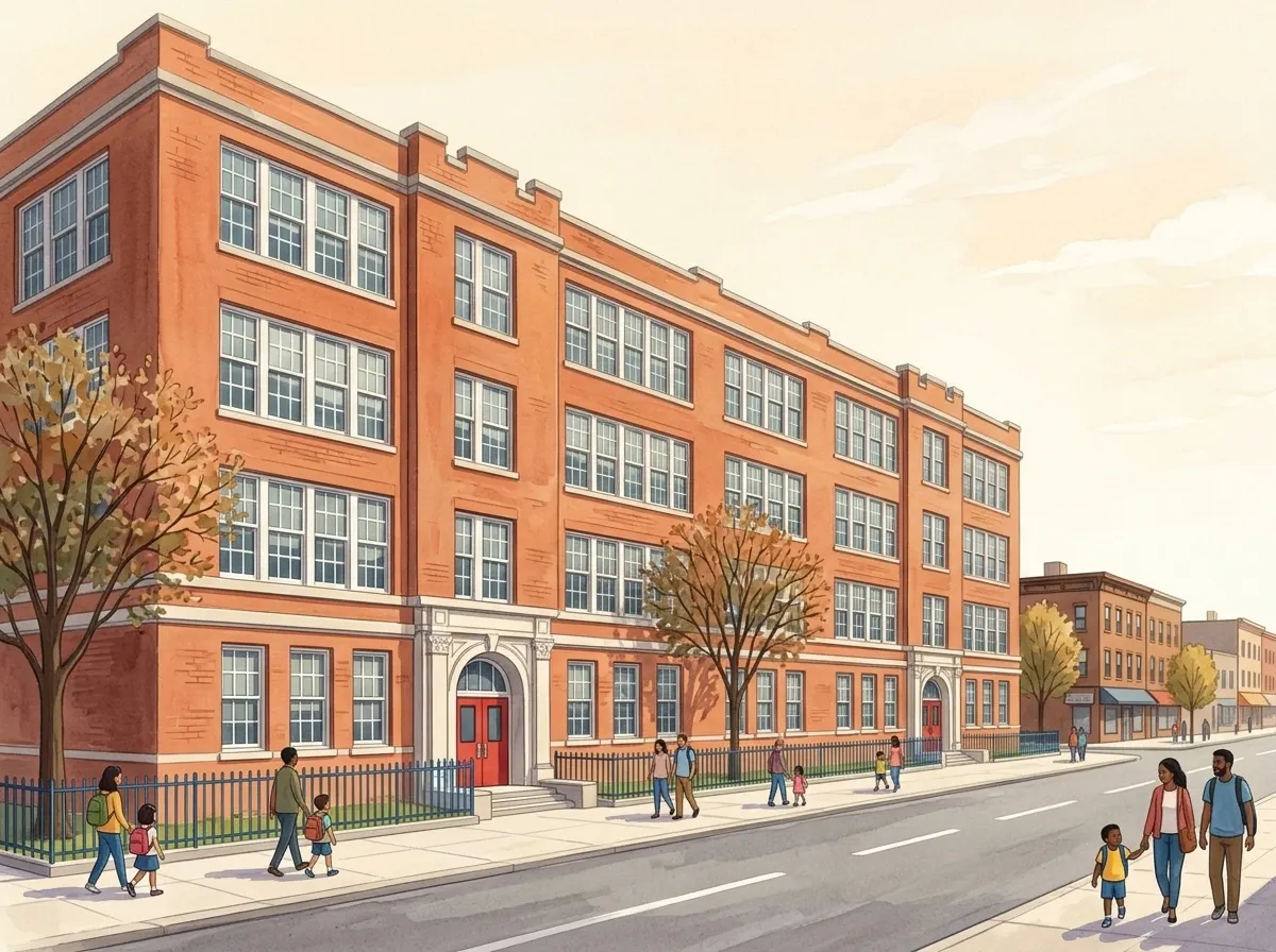 Illustration of P.S. 97 The Highlawn