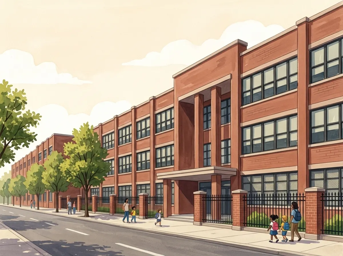 Illustration of John Dewey High School