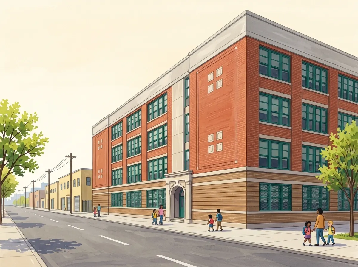 Illustration of I.S. 5 - The Walter Crowley Intermediate School