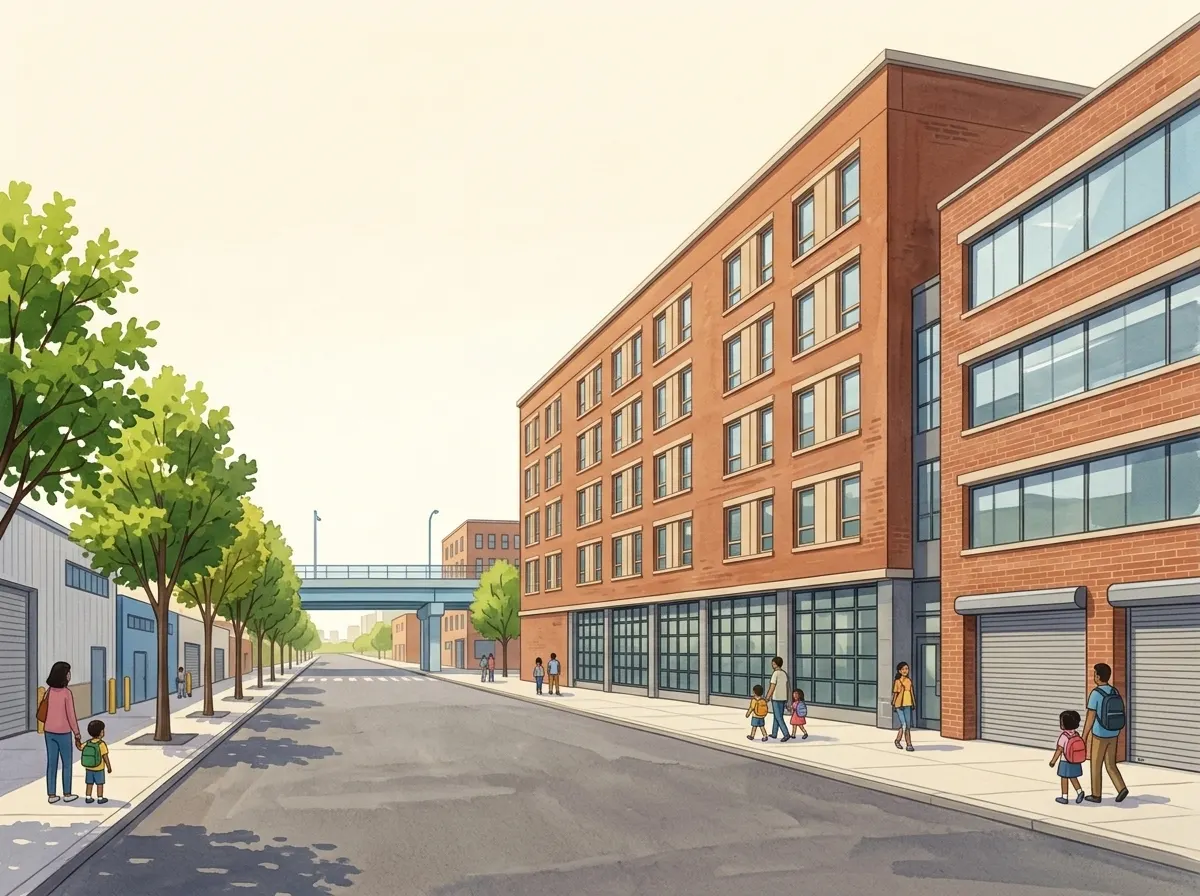 Illustration of Maspeth High School