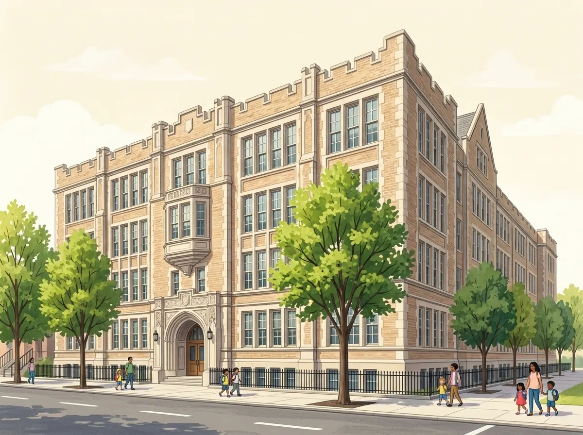 Illustration of Queens High School for Language Studies