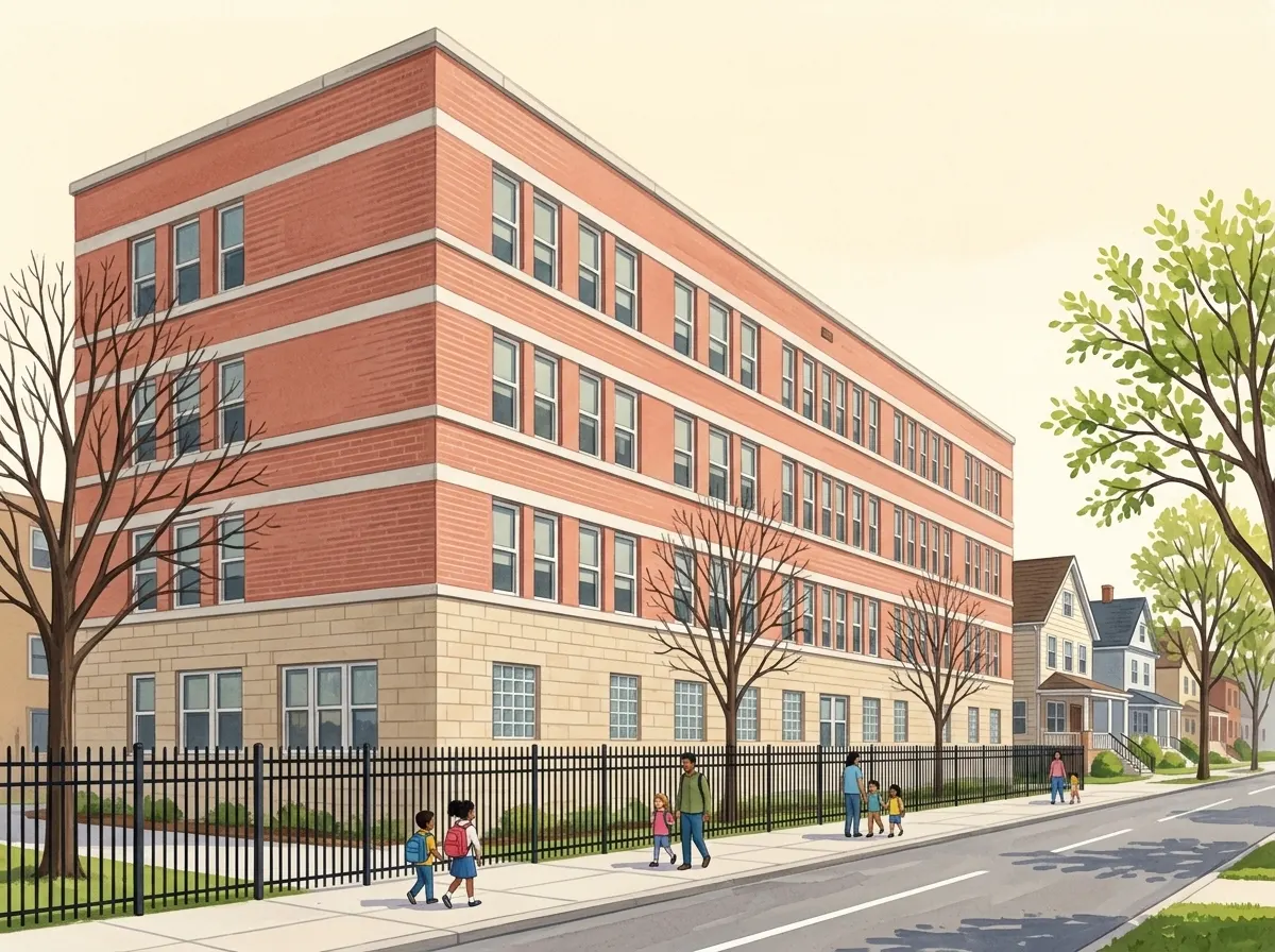 Illustration of M.S. 137 America's School of Heroes