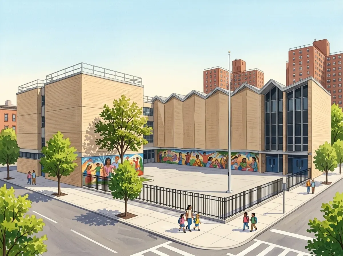 Illustration of PS 80 The Thurgood Marshall Magnet School of Multimedia and Communication