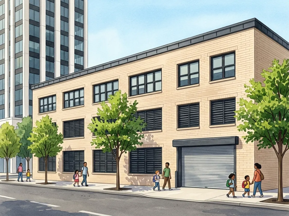 Illustration of Queens High School for the Sciences at York College