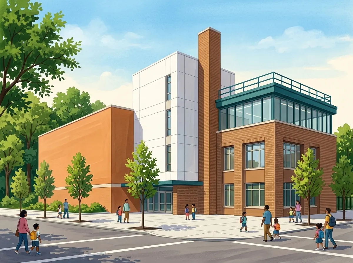 Illustration of P.S. 6 Corporal Allan F. Kivlehan School